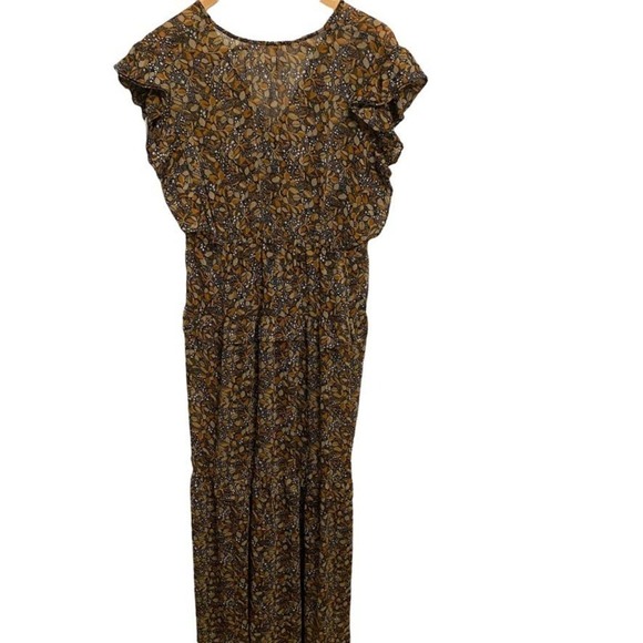 Ba&sh Samanta Dress Maxi Botanical Carbon Size L - Picture 3 of 9